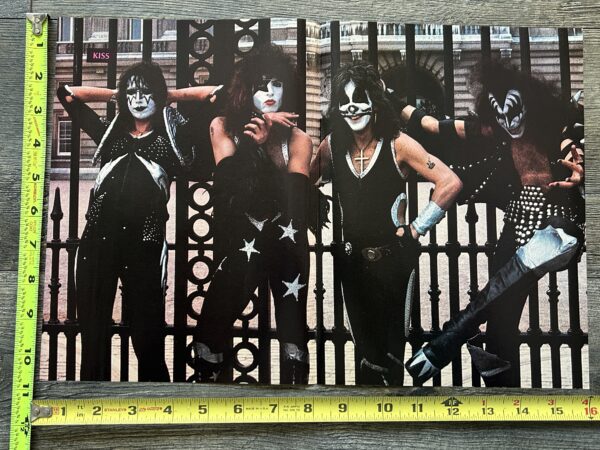 KISS Poster Centerfold London England European Tour 1976 Vintage Kiss Aucoin