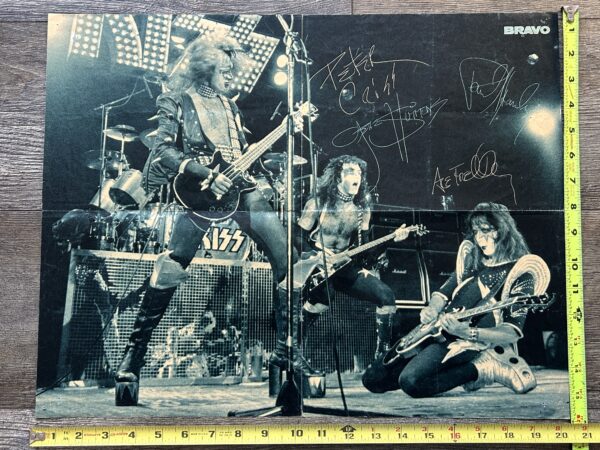 KISS Poster Centerfold Alive Concert Tour 1976 Bravo Vintage Kiss Aucoin 16x20