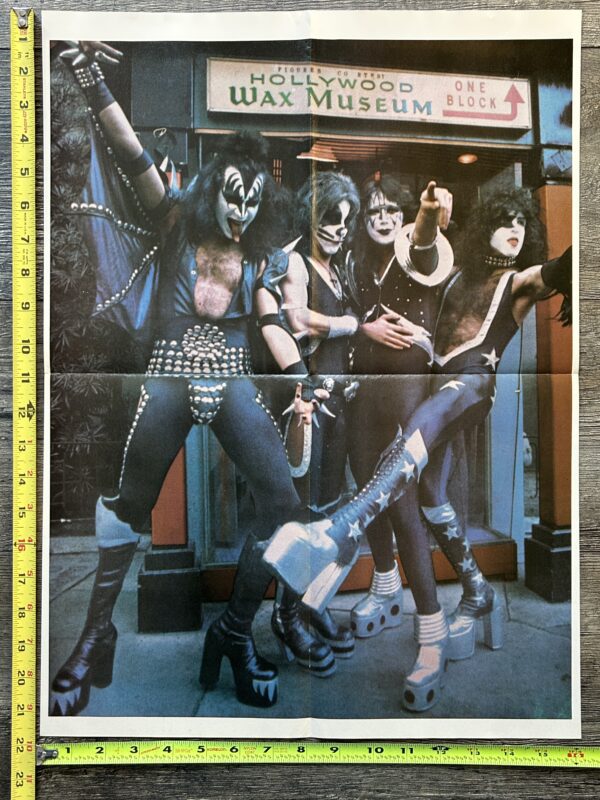 KISS Poster Centerfold Hollywood Wax Museum 1976 Vintage Kiss Aucoin 16x22