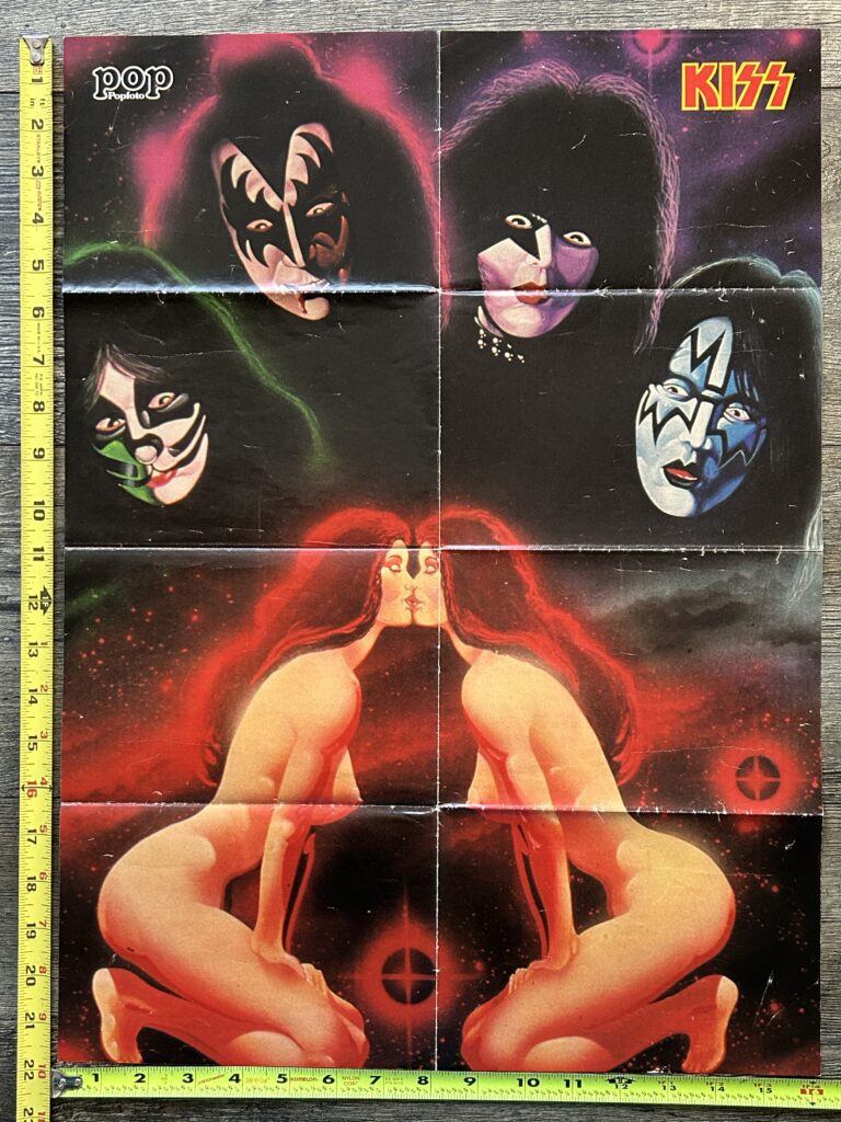 KISS Poster Centerfold 1978 Solo Albums Girls Popfoto Vintage Kiss Aucoin 16x22