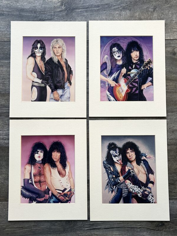 KISS Vintage Custom Fan Art Set Gene Paul Peter Ace w/ Alter Egos Vintage Kiss