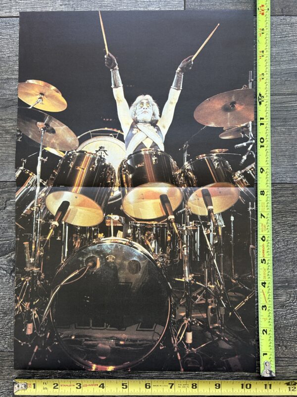 KISS Poster Centerfold Alive 2 Concert Tour PETER CRISS Vintage Kiss Aucoin