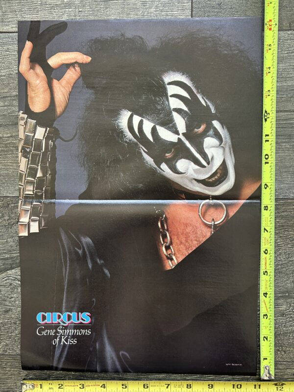 KISS Poster Centerfold Love Gun Alive 2 GENE SIMMONS Vintage Kiss Aucoin 11x16