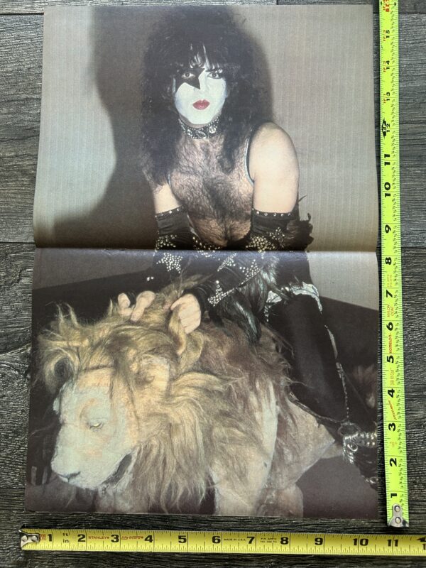 KISS Poster Centerfold Alive 2 Japan PAUL STANLEY Lion 1978 Vintage Kiss Aucoin