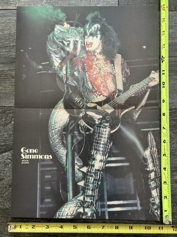 KISS Poster Centerfold Alive 2 GENE SIMMONS Sam The Serpent Vintage Kiss Aucoin