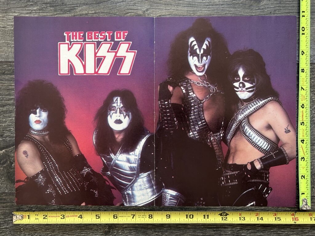 KISS Poster Centerfold Love Gun Group Pose Best Of Kiss Vintage Kiss Aucoin