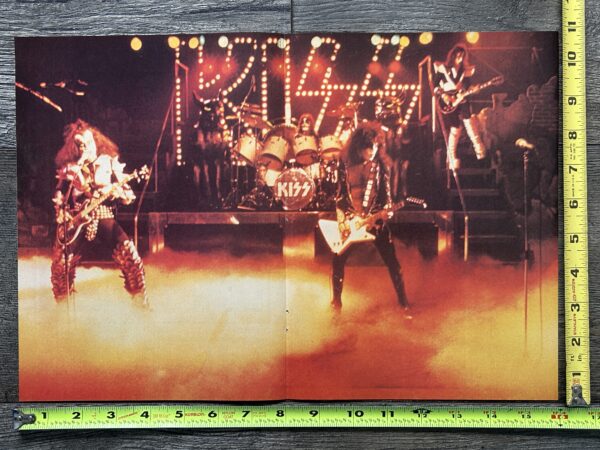 KISS Poster Centerfold Marvel Blood Comic Rock And Roll Over Vintage Kiss Aucoin