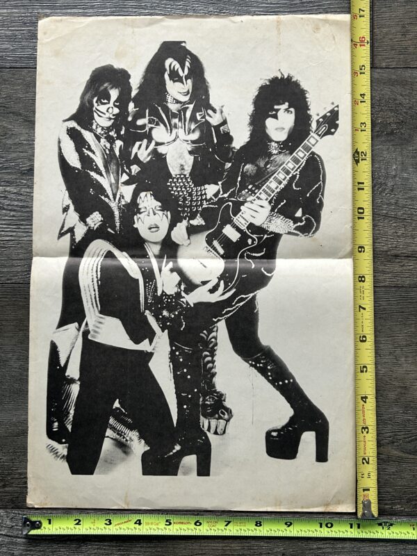 KISS Poster Centerfold Destroyer Era Gibson Marauder Vintage Kiss Aucoin 11x17