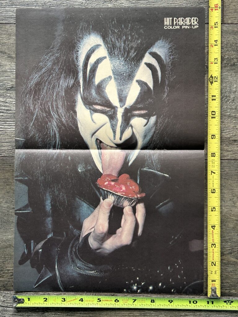 KISS Poster Centerfold Destroyer Gene Simmons Tiny Strawberry Pie Vintage Kiss Aucoin 10x16