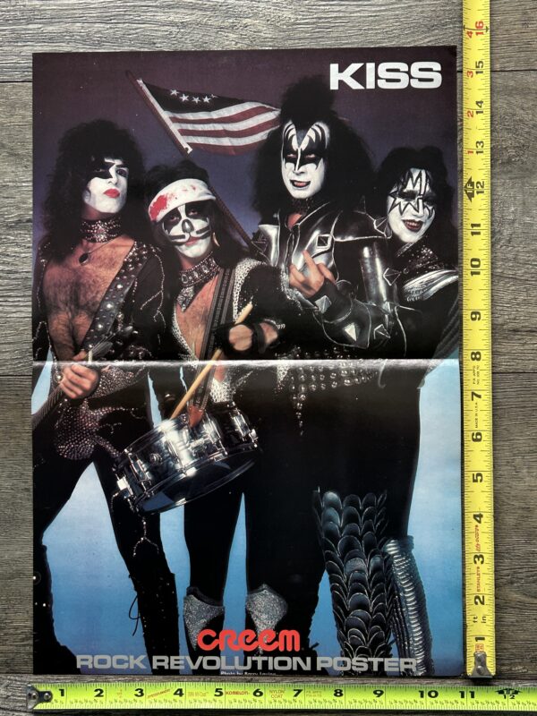 KISS Poster Centerfold Spirit Of '76 Silver Logo Vintage Kiss Aucoin 11x15