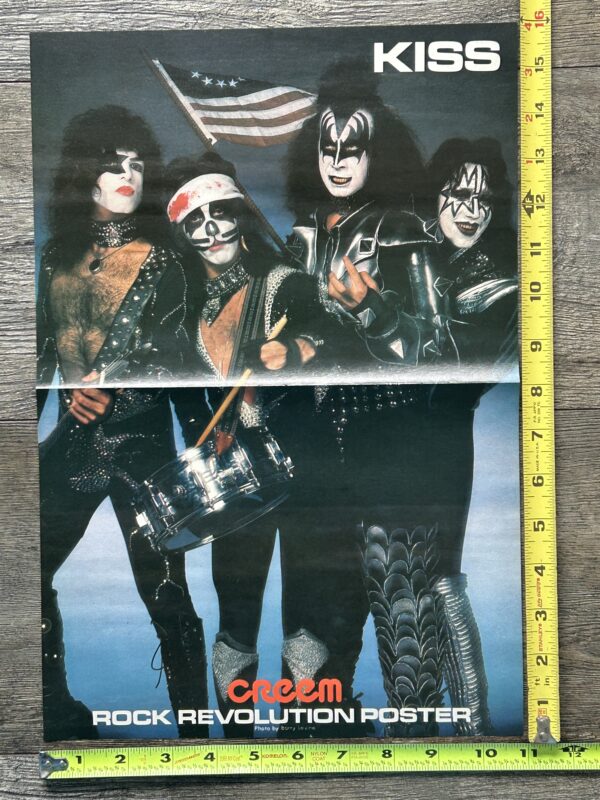 KISS Poster Centerfold Spirit Of '76 White Logo Vintage Kiss Aucoin 11x16