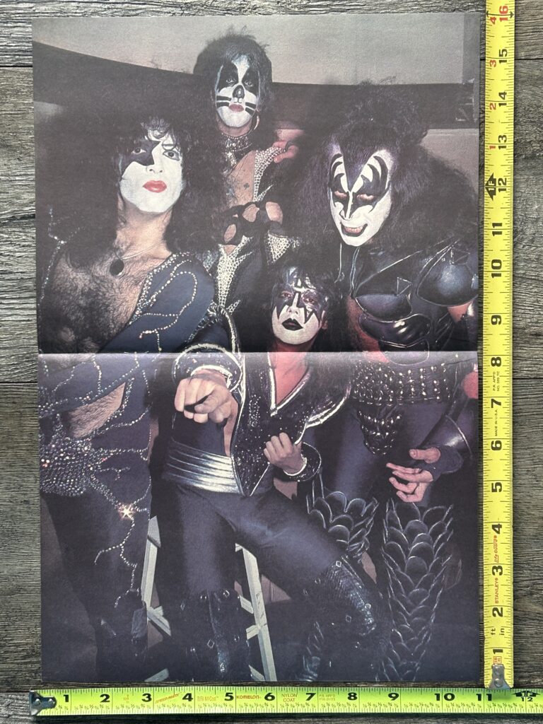 KISS Poster Centerfold Destroyer Era Ace Frehley Black Boots Vintage Kiss Aucoin