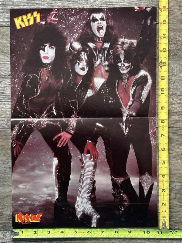 KISS Poster Centerfold Destroyer Sparkle Background Vintage Kiss Aucoin 11x16