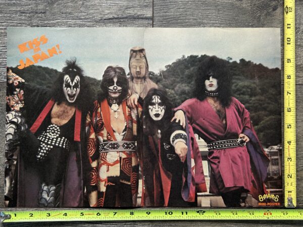 KISS Poster Centerfold Rock And Roll Over Tour Japan Kimonos Vintage Kiss Aucoin