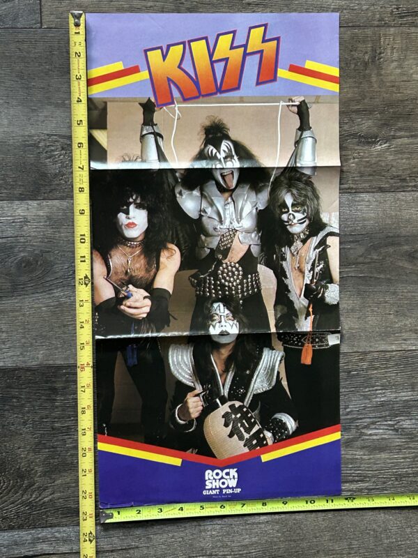 KISS Poster Centerfold Rock And Roll Over Japan Rockshow Vintage Kiss Aucoin