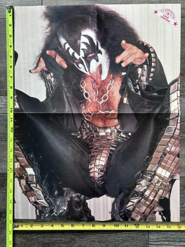 KISS Poster Centerfold Love Gun Alive 2 Gene Simmons Vintage Kiss Aucoin 16x21