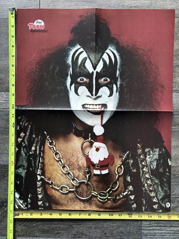 KISS Poster Centerfold Alive 2 Gene Simmons Xmas 1977 Vintage Kiss Aucoin 16x21