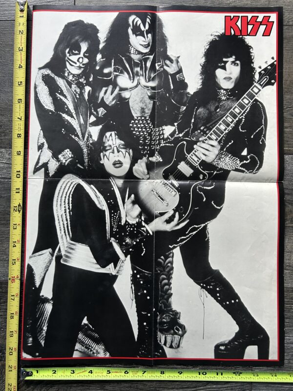 KISS Poster Centerfold Destroyer Gibson Marauder Japan Vintage Kiss Aucoin 14x20