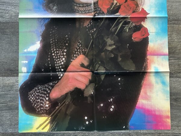 KISS Poster Centerfold Love Gun Paul Stanley w/ Roses Vintage Kiss Aucoin 21x31 - Image 3