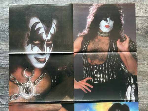 KISS Poster Centerfold Love Gun Group Collage Vintage Kiss Aucoin 21x31 - Image 2