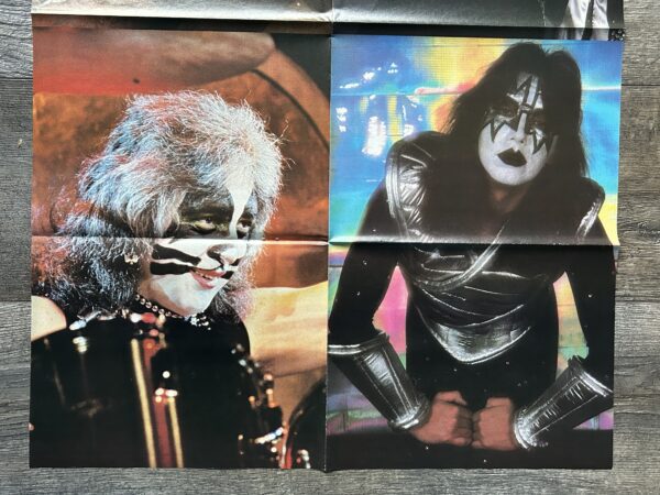 KISS Poster Centerfold Love Gun Group Collage Vintage Kiss Aucoin 21x31 - Image 3