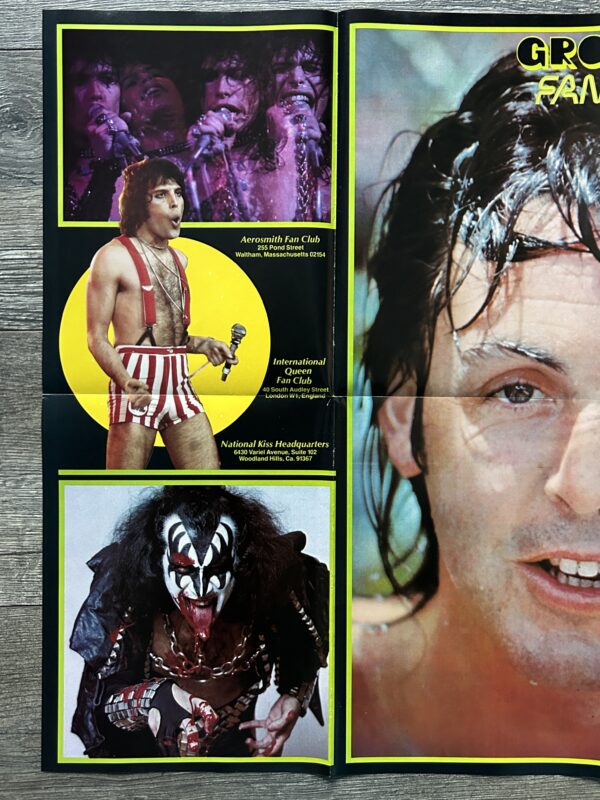 KISS Poster Centerfold Gene Simmons Paul Stanley Grooves Vintage Kiss Aucoin 31" - Image 3