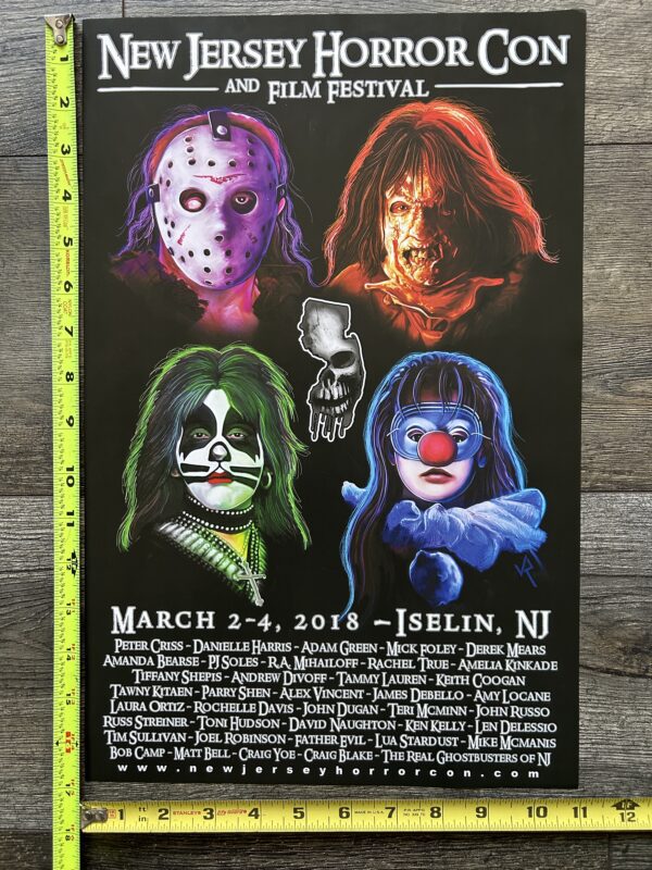 KISS Event Poster PETER CRISS Meet Greet New Jersey Horror Con 2018 Vintage Kiss