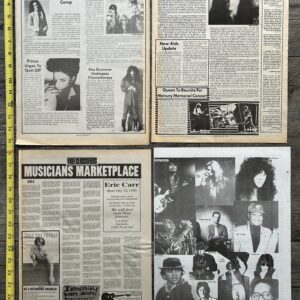 KISS Eric Carr Ad Advert Memorial Tribute 4pc Lot 1992 Vintage Kiss Revenge Era