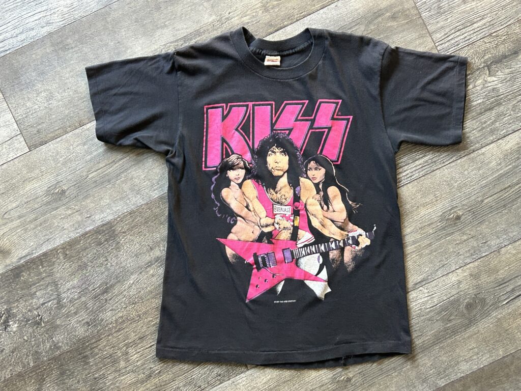 Kiss PAUL STANLEY Vintage Concert T-Shirt Crazy Nights Tour 1987 Vintage Kiss A