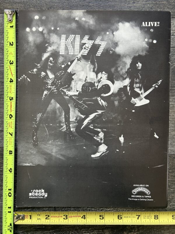 KISS Ad Advert Alive Album Vinyl Record Cassette Tape Vintage Kiss Aucoin 8x11