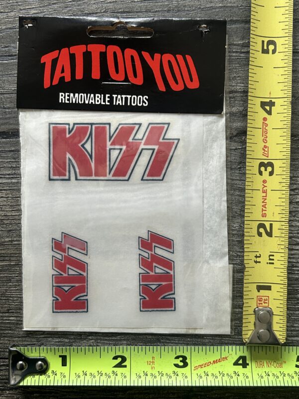 KISS TEMPORARY TATTOOS Set Sealed Pack UK Tattoo You Vintage Kiss 1980's