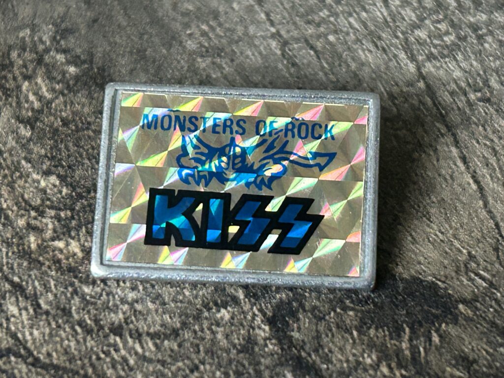 KISS Pin Badge Enamel Prism Monsters Of Rock Crazy Nights Tour 1988 Vintage Kiss