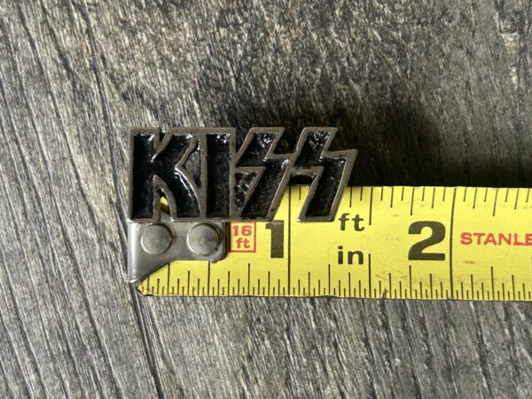 KISS Pin Badge Enamel Black Logo Revenge Concert Tour Kiss Co. 1992 Vintage Kiss - Image 2