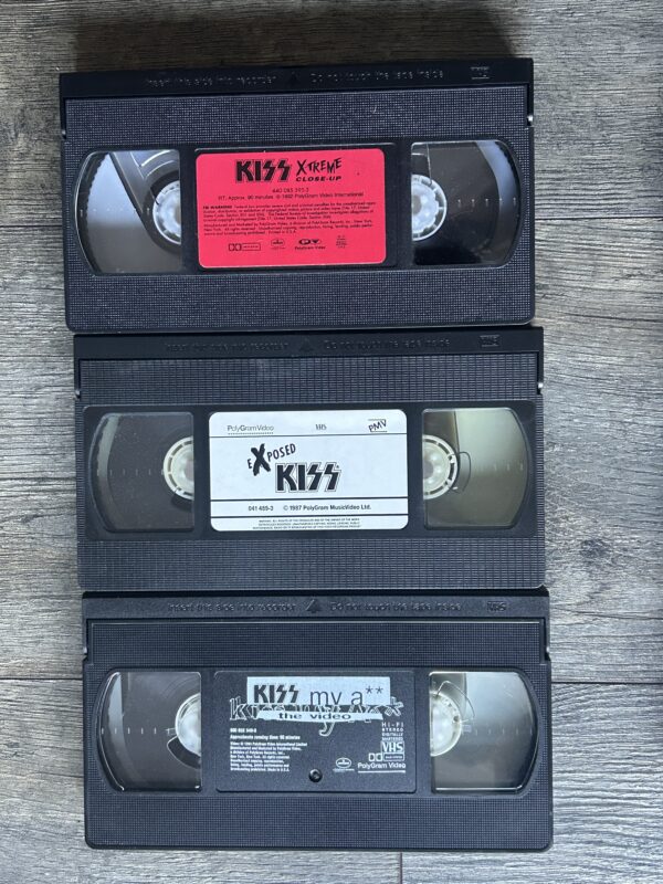 KISS VHS Video Tape Kiss Exposed X-treme Closeup Kiss My A** Lot Vintage Aucoin - Image 2