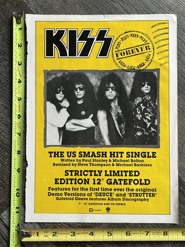 KISS Ad Advert Hot In The Shade Forever Vinyl 12" Gatefold UK Vintage Kiss B