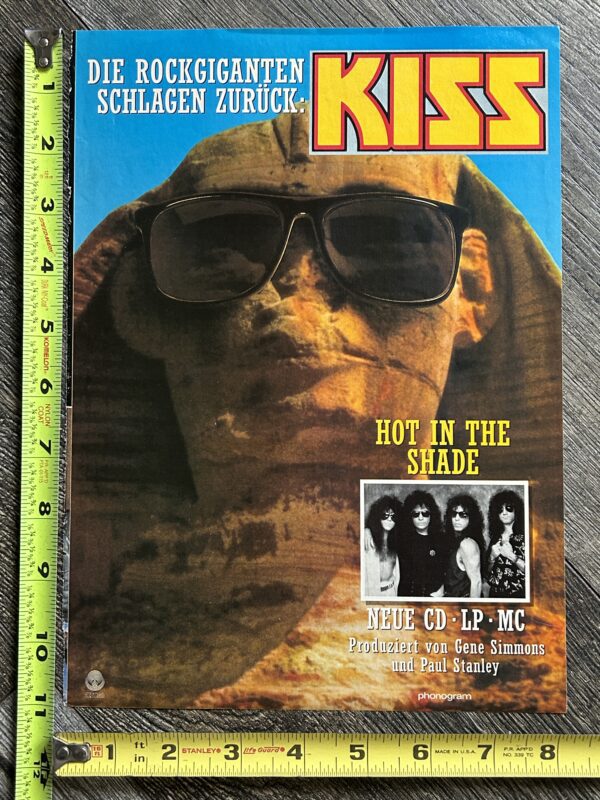 KISS Ad Advert Hot In The Shade Vinyl Cassette Tape CD Germany 1989 Vintage Kiss