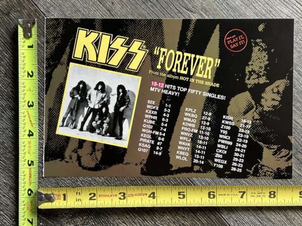 KISS Ad Advert Hot In The Shade Forever Single Radio Airplay USA Vintage Kiss B