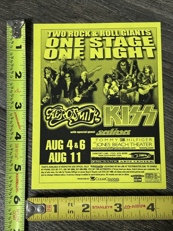 KISS Aerosmith Concert Ad Advert Flyer Handbill 2003 Jones Beach NY + PNC NJ