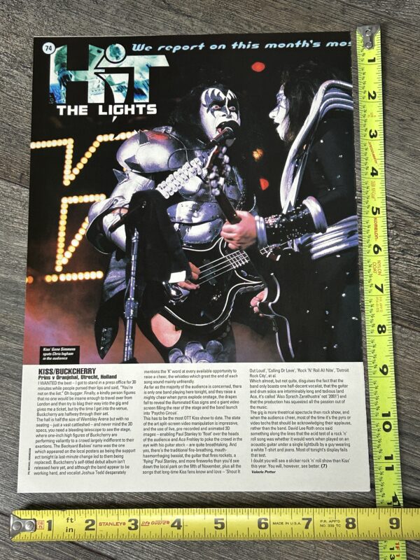 KISS Concert Ad Review Article Psycho Circus Tour Utrecht Holland Vintage Kiss