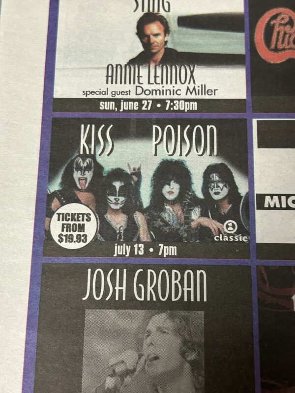 KISS Poison Concert Ad Advert Rock Nation Tour 2004 Tweeter Center NJ RUSH