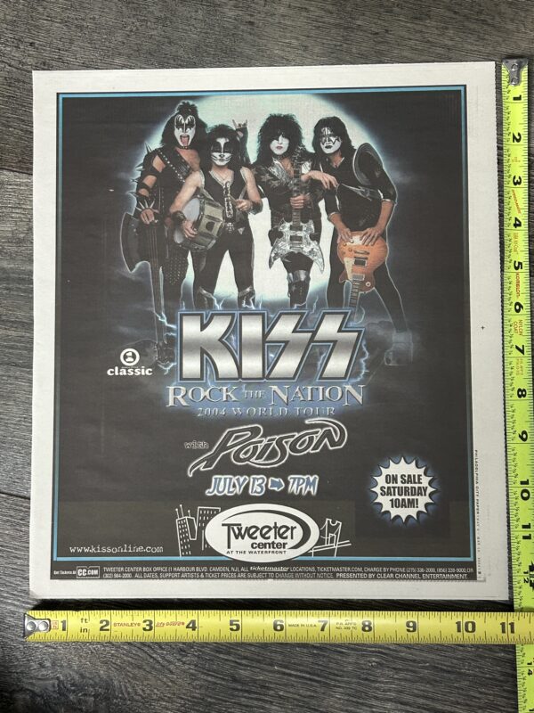 KISS Poison Concert Ad Advert Rock The Nation Tour Tweeter NJ 2004 Vintage Kiss