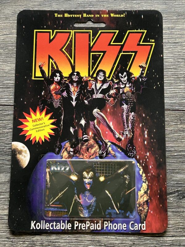 KISS Band Phone Card GENE SIMMONS Reunion Tour SEALED Destroyer Vintage Kiss