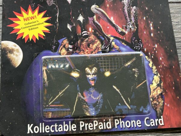 KISS Band Phone Card GENE SIMMONS Reunion Tour SEALED Destroyer Vintage Kiss - Image 3