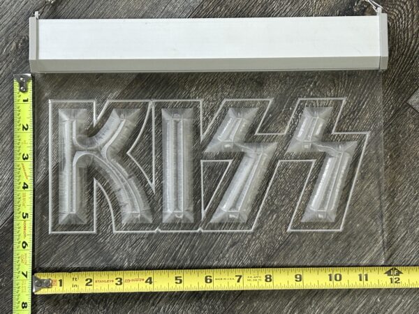 KISS Logo Clear Display Sign Acrylic Plastic Bar Office Museum Room Vintage Kiss - Image 3