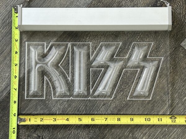 KISS Logo Clear Display Sign Acrylic Plastic Bar Office Museum Room Vintage Kiss - Image 4