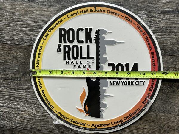 KISS Rock & Roll Hall Of Fame 2014 New York City Sign 12" Official Vintage Kiss - Image 3