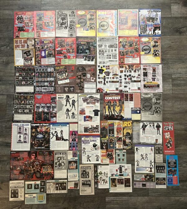 KISS Ad Advert Memorabilia 58pc Lot Collection + 63pc FreeBonus Lot Vintage Kiss