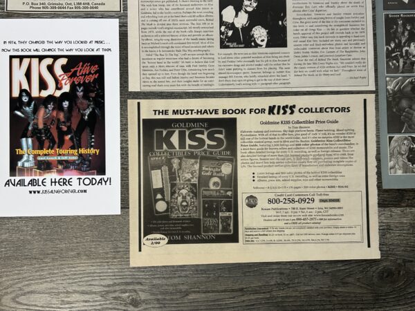 KISS Ad Advert Clippings Book 15pc Lot Alive Forever Vintage Kiss Aucoin Era - Image 10