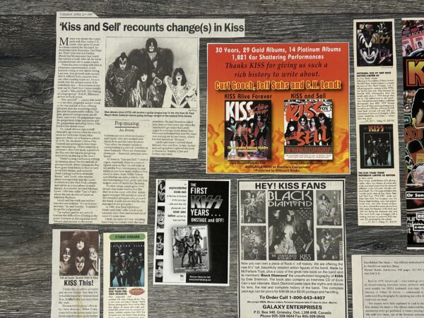 KISS Ad Advert Clippings Book 15pc Lot Alive Forever Vintage Kiss Aucoin Era - Image 5