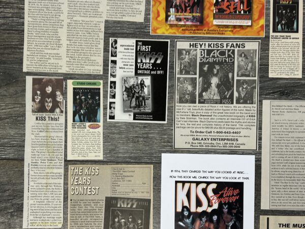 KISS Ad Advert Clippings Book 15pc Lot Alive Forever Vintage Kiss Aucoin Era - Image 4